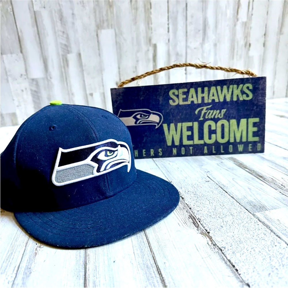 Seattle Seahawks Cap and Sign Combo